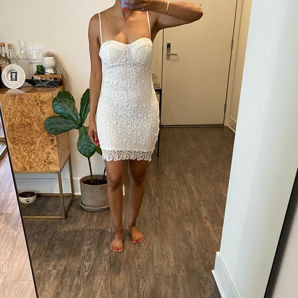 White Crochet Dress - Picture 1 of 2